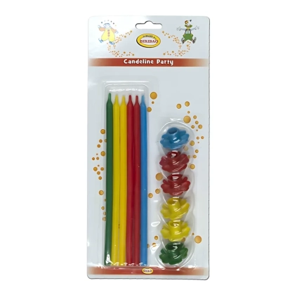Candeline Stelo 18 cm Multicolor, 6pz.
