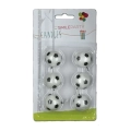Candeline Pallone Calcio Bianco e nera, 6pz.