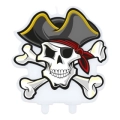Candelina Pirati, teschio 11x12cm, 1pz.