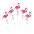 Candeline Flamingo, fenicottero con asta 8cm, 5pz.