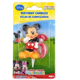 Candelina 3D Topolino numero 6, 1pz.
