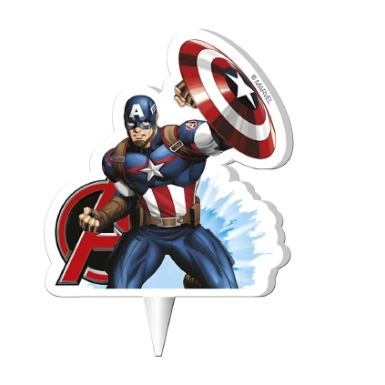 Candelina 2D Capitan America, 1pz.