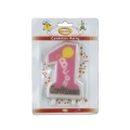 Candelina Maxi 1° Compleanno rosa, 1pz.
