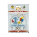 Candelina 1° Compleanno celeste, 1pz.