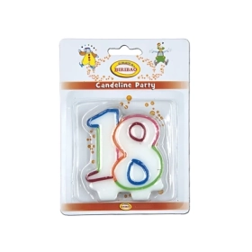 Candelina 18 anni Multicolore, 1pz.