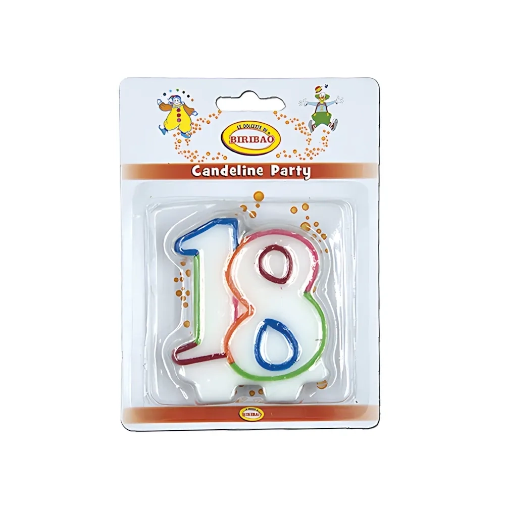 Candelina 18 anni Multicolore, 1pz.