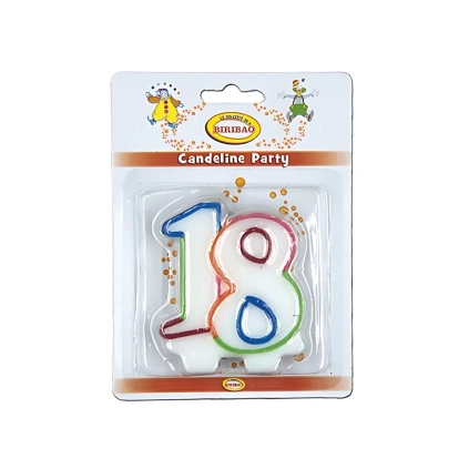 Candelina 18 anni Multicolore, 1pz.