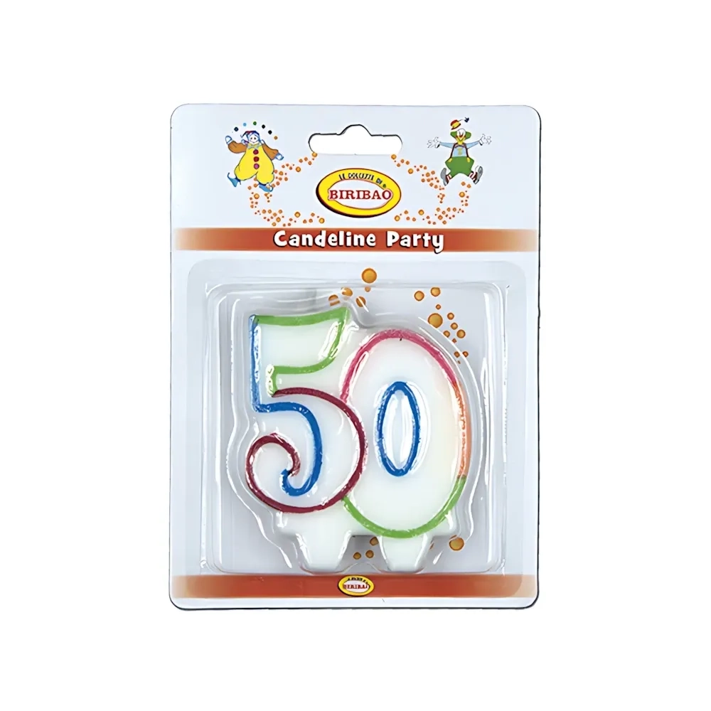 Candelina 50 anni Multicolore, 1pz.