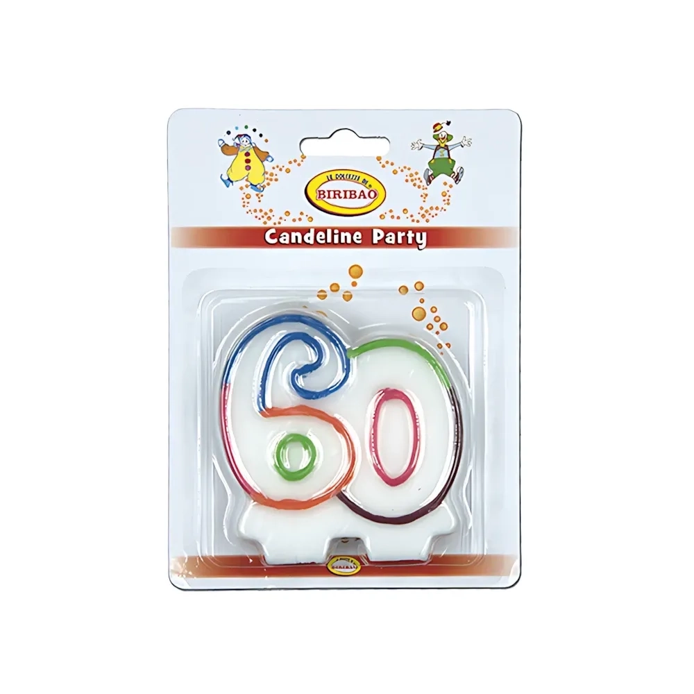 Candelina 60 anni Multicolore, 1pz.