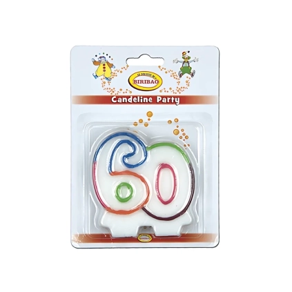 Candelina 60 anni Multicolore, 1pz.