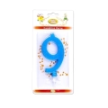 Candelina numero 9 celeste glitter grande, 1pz.