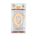 Candelina numero 0 avorio glitter grande, 1pz.