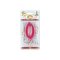 Candelina mini numero 0 fucsia, 1pz.