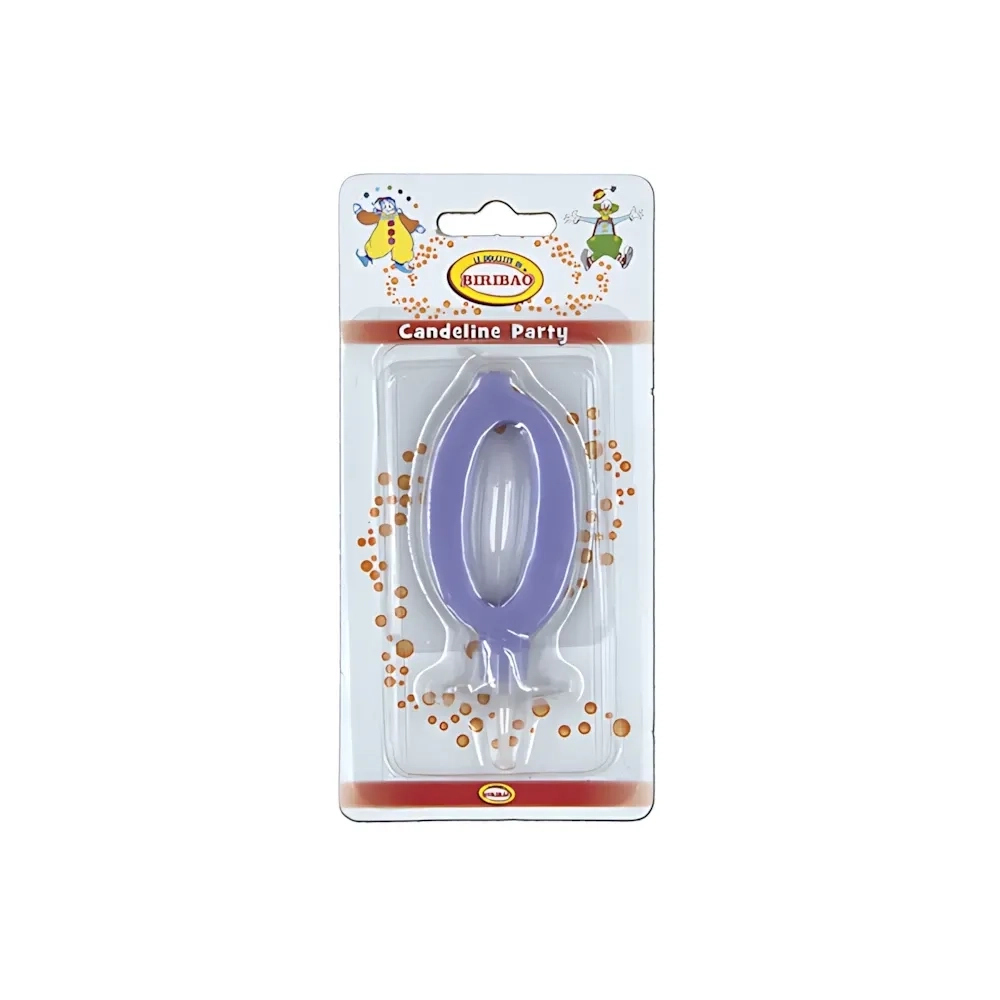 Candelina mini numero 0 glicine, 1pz.