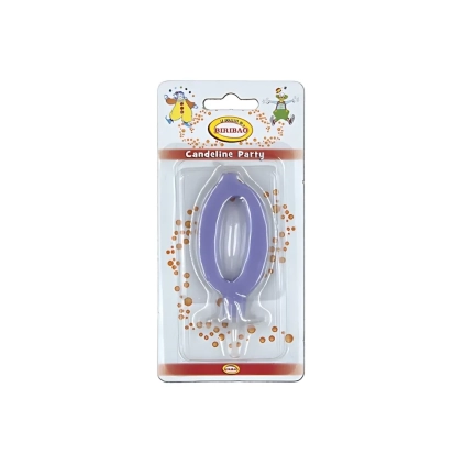 Candelina mini numero 0 glicine, 1pz.