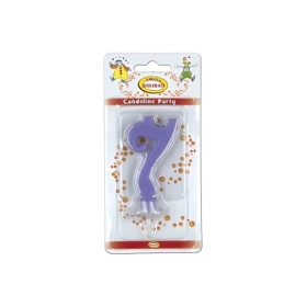 Candelina mini numero 7 glicine, 1pz.