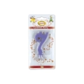 Candelina mini numero 7 glicine, 1pz.
