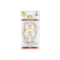 Candelina mini numero 8 avorio, 1pz.