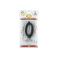 Candelina mini numero 0 nera, 1pz.