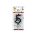 Candelina mini numero 5 nera, 1pz.