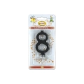 Candelina mini numero 8 nera, 1pz.