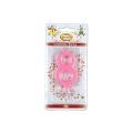 Candelina mini numero 8 rosa, 1pz.