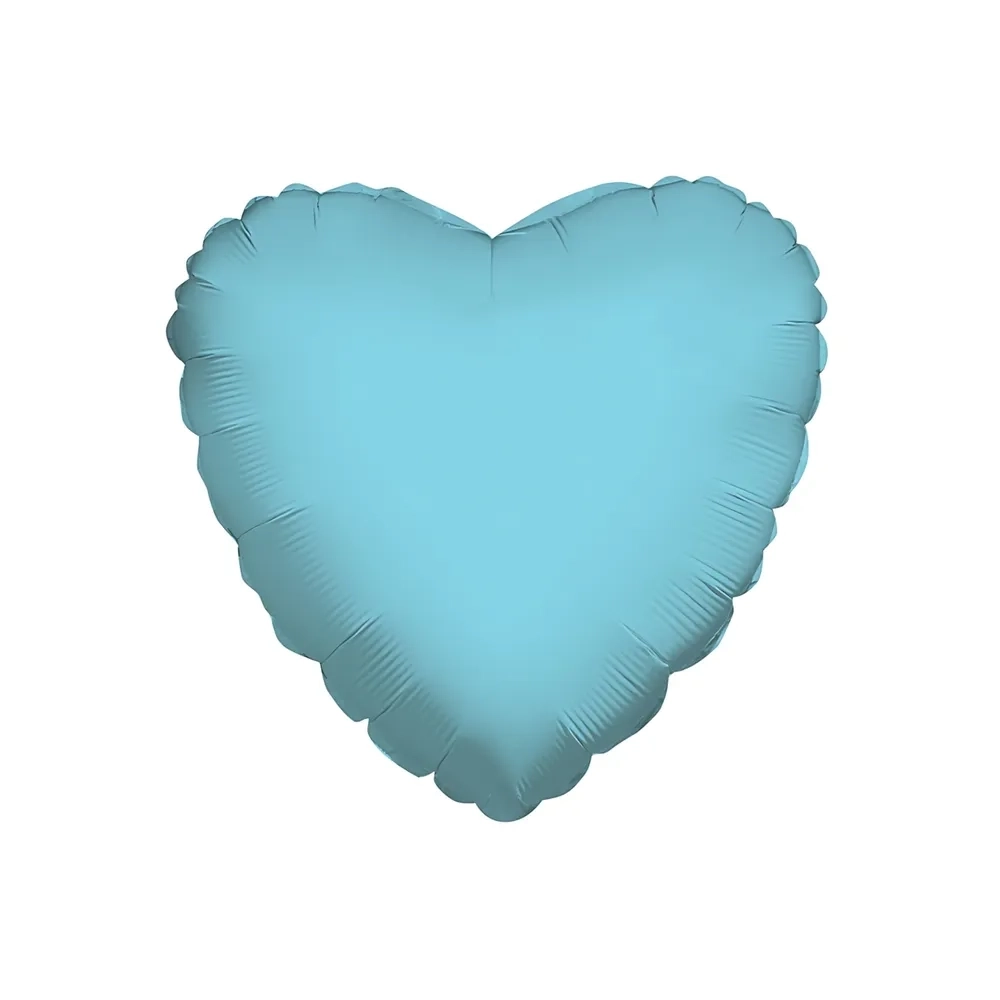 Palloncino cuore Celeste Chiaro super shape 36" (91cm) in mylar, 1pz.