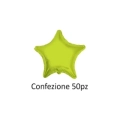 Palloncini Stella Verde Lime standard shape 18" (45cm) in mylar, 50pz.