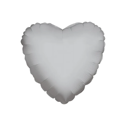 Palloncino cuore Argento super shape 36" (91cm) in mylar, 1pz.