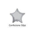 Palloncini Stella Argento standard shape 18" (45cm) in mylar, 50pz.