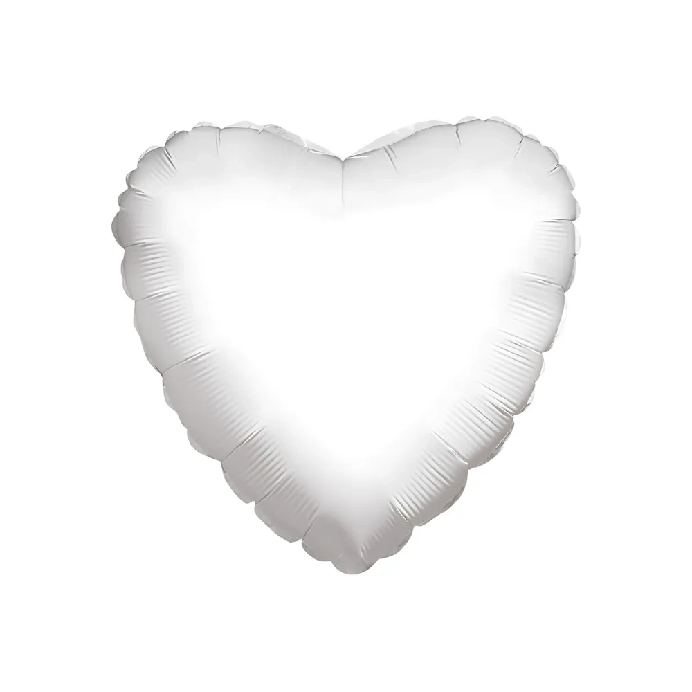 Palloncino cuore Bianco super shape 36" (91cm) in mylar, 1pz.