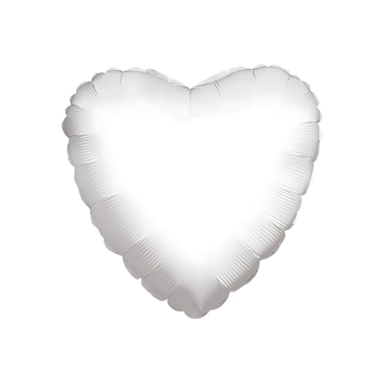 Palloncino cuore Bianco super shape 36" (91cm) in mylar, 1pz.