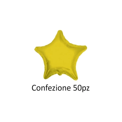 Palloncini Stella Oro standard shape 18" (45cm) in mylar, 50pz.
