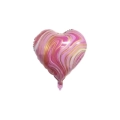 Palloncino cuore Marmorizzato Rosa Chiaro standard shape 18" (45cm) in mylar, 1pz.