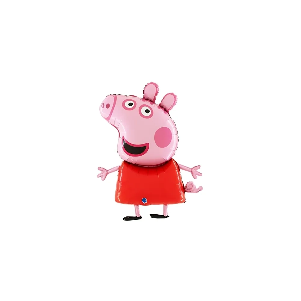 Palloncini Peppa Pig mini shape 14" (35cm) in mylar, 5pz.