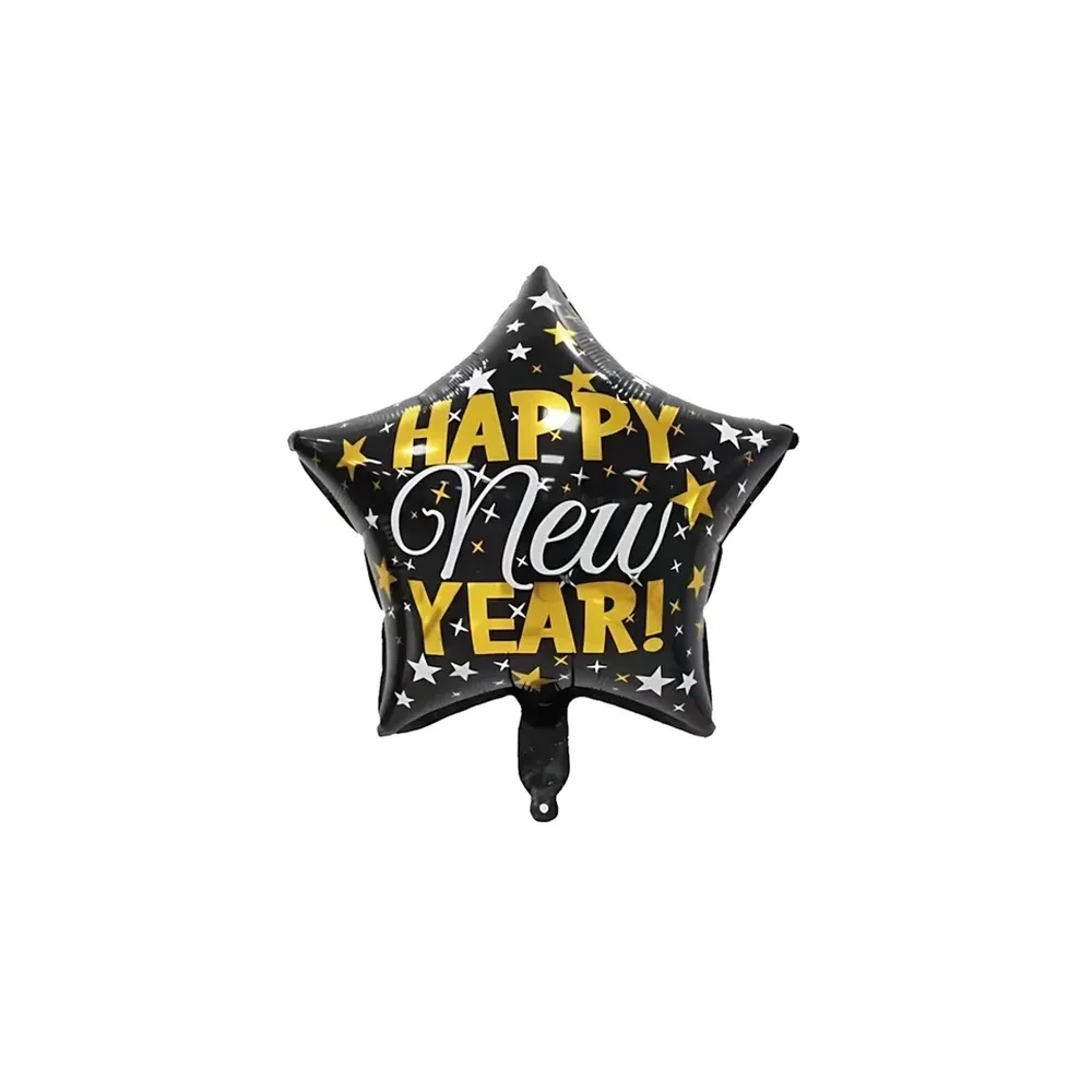 Palloncino Happy New Year Stelle Olograficoato  20" (50cm), 1pz.