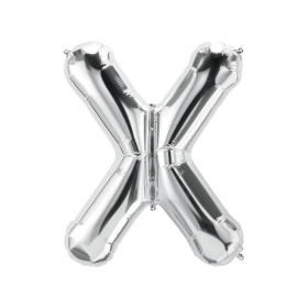 Palloncino Lettera X Argento super shape 40" (101cm) in mylar, 1pz.