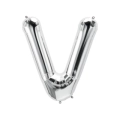 Palloncino Lettera V Argento super shape 40" (101cm) in mylar, 1pz.