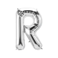 Palloncino Lettera R Argento super shape 40" (101cm) in mylar, 1pz.