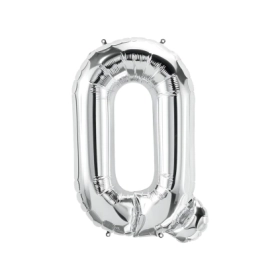 Palloncino Lettera Q Argento super shape 40" (101cm) in mylar, 1pz.
