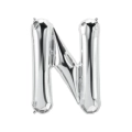 Palloncino Lettera N Argento super shape 40" (101cm) in mylar, 1pz.