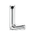 Palloncino Lettera L Argento super shape 40" (101cm) in mylar, 1pz.