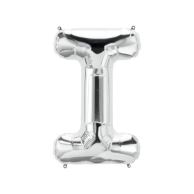 Palloncino Lettera I Argento super shape 40" (101cm) in mylar, 1pz.
