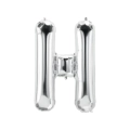 Palloncino Lettera H Argento super shape 40" (101cm) in mylar, 1pz.