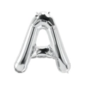 Palloncino Lettera A Argento super shape 40" (101cm) in mylar, 1pz.
