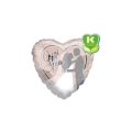 Palloncino cuore Oggi Sposi standard shape 18" (45cm) in mylar, 1pz.