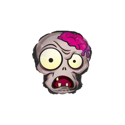 Palloncino testa di Zombie standard shape 18" (45cm) in mylar, 1pz.