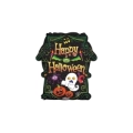 Palloncino Happy Halloween Casa Stregata standard shape 18" (45cm) in mylar, 1pz.