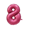 Palloncino numero 8 Satin velvet Melograno super shape 40" (101cm) in mylar, 1pz.