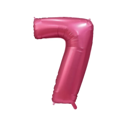 Palloncino numero 7 Satin velvet Melograno super shape 40" (101cm) in mylar, 1pz.